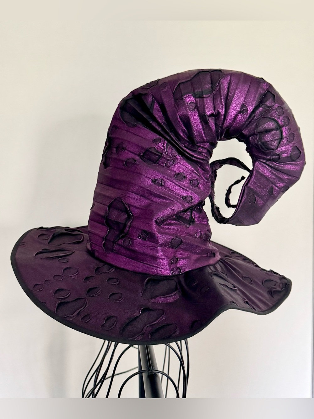 New Women’s Halloween Gothic Metallic Purple Witch Witches Cosplay Costume Hat